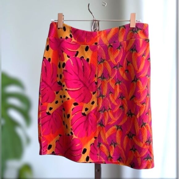 FARM RIO ANTHROPOLOGIE Pepper Fruit Snack Hipster Banana Art Polka Mini Skirt XS - Picture 15 of 15